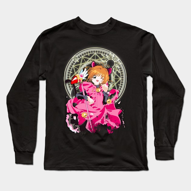 Sakura Neko Long Sleeve T-Shirt by itsdanielle91